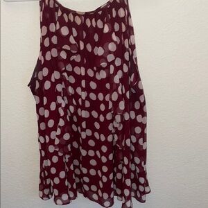 Polka Dot Sleeveless Blouse